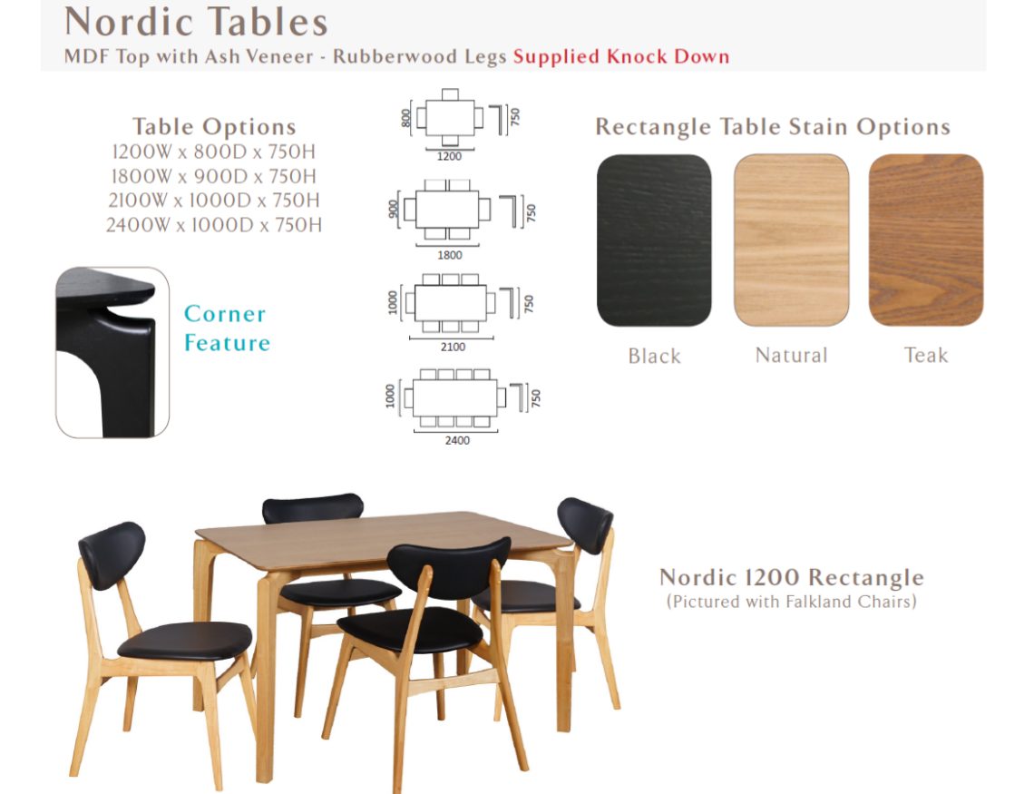 Nordic Rectangular Table